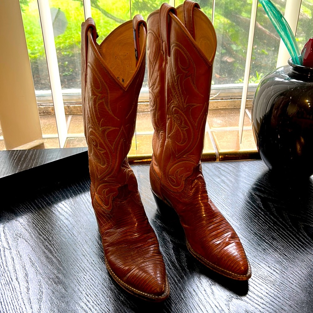Dan Post Cowboy boots size 5 in cognac